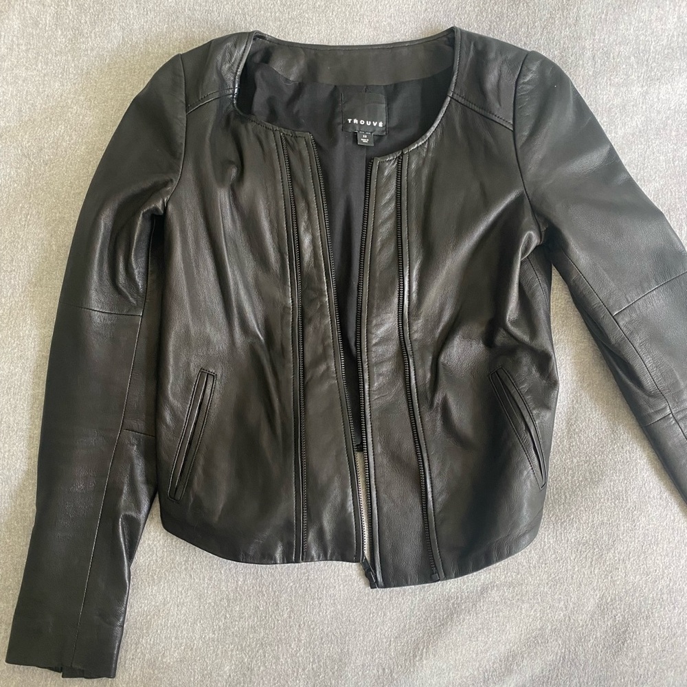 Trouvé Black Leather Jacket
